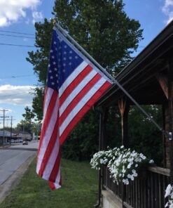 Front Line Flags Flag Pole: 6' Ft Silver Aluminum Flagpole | Spinning and Tangle-Free | Heavy Duty | Wind Resistant and Rust Free Silver Wall Mount Flag Pole P/N FL6S 6ft Silver (Pole Only) 30 71mHIjlV4CL