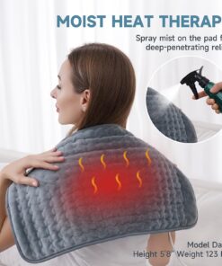 Heating Pad for Back Pain Relief, ZUODUN Electric Heating Pads for Cramps with Auto Shut Off & 6 Heat Levels, Moist Heat Therapy, Machine Washable, LED Controller, Gifts for Women, Men Gray-12 x 24 Inch 31 71mHfOqXTBL