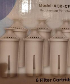 AQUA CREST Replacement for Brita® Water Filter, Pitchers and Dispensers, Classic OB03, Mavea® 107007, and More, NSF Certified Pitcher Water Filter, 1 Year Filter Supply, 6 Count 6 Count (Pack of 1) 51 71mHs33I7FL