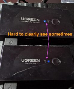 UGREEN USB 3.0 Switch Selector 2 Computers Share 4 USB 3.0 Ports KVM Switcher USB for PC Laptop Keyboard Mouse Printer Scanner One Button Switch Adapter with 2 Pack USB 3.0 Cables 57 71mI3mv3j L