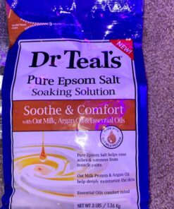 Dr Teal's Pure Epsom Salt, Soothe & Comfort with Oat Milk & Argan Oil, 3lbs (Packaging May Vary) 3 Pound (Pack of 1) 36 71mI7PNWLXL