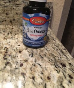 Carlson - Elite Omega-3 Gems,1600 mg Omega-3 Fatty Acids Including EPA and DHA,Norwegian, Wild-Caught fish oil Supplement,Sustainably Sourced Capsules, Lemon, 90+30 Softgels 17 71mIE6Z2vHL
