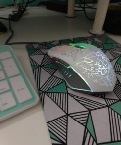 VersionTECH. Wired Gaming Mouse, Computer Mouse Ergonomic Mice with 7 LED Lights RGB Backlit, 6 Programmable Buttons, 4 Adjustable DPI for Laptop PC Gamer Desktop Chromebook Mac Games-White white 51 71mIccAdCwL