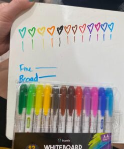 Dry Erase Markers for Whiteboard – Ultra Fine Tip White Board Markers – Dual Tip, Pastel Colors - Fine Point Erasable Markers - 12 Set 40 71mIuBHdQLL