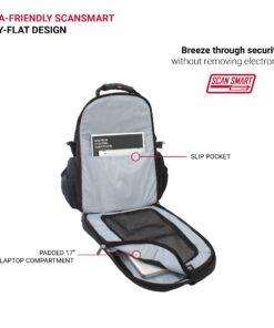 Alternative view of Swiss Gear SA1753 Black TSA Friendly ScanSmart Laptop Backpack - Fits most 15 Inch Laptops and Tablets 17-Inch