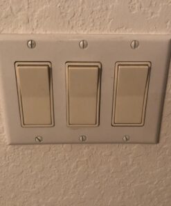 Lutron Claro 3 Gang Decorator/Rocker Wallplate, Gloss, White (1-Pack) | CW-3-WH 1 Pack 41 71mMT8xeCgL