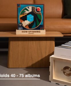 Alternative view of Crosley AC1004A-NA Record Storage Crate Holds up to 75 Albums, Natural