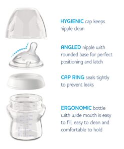 Chicco NaturalFit Baby Bottle Slow Flow with Bonus Straight Nipple, 0 Months+, 5 Ounce 14 71mNuGLeCWL