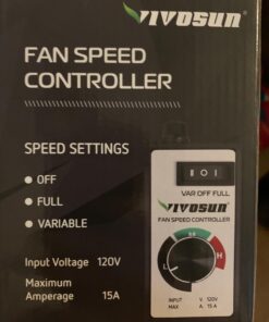 VIVOSUN Variable Fan Speed Controller, Speed Adjuster for Inline Duct Fan in Ventilation System Power Cord 37 71mOWM N6kL