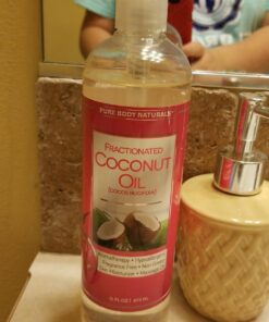 Organic Fractionated Coconut Oil for Skin and Hair, 4 fl oz - Liquid Carrier Oil for Diluting Essential Oils, Hair Growth & Skin Moisturizer - by Pure Body Naturals 38 71mOdwUCaCL
