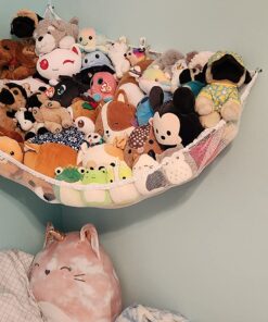 Handy Laundry Jumbo Toy Hammock, Organize Stuffed Animals or Children's Toys, Looks Great with Any Decor While neatly organizing Kid's Toys and Stuffed Animals, Expands to 5.5 feet, White 28 71mP L5fwHL