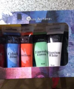 Castle Art Supplies 12 Large Acrylic 75ml Paint Tubes Set for Adults Beginner Artists Students | Ideal for Canvas Wood Ceramic Fabric and Nail Art 12 Count (Pack of 1) 32 71mPNcyBWSL