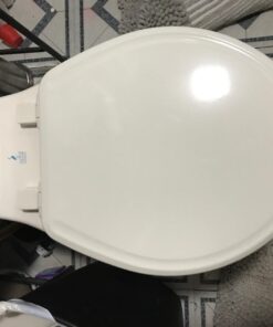 MAYFAIR 848SLOWB 000 Toilet Seat will Slow Close, Never Loosen and Easily Remove, ROUND, Durable Enameled Wood, White 33 71mPPC3R7L