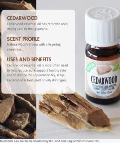 Healing Solutions 10ml Oils - Cedarwood Essential Oil - 0.33 Fluid Ounces 0.33 Fl Oz (Pack of 1) 11 71mPxPjdgNL