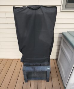 Unicook 30 Inch Electric Smoker Cover for Masterbuilt, Heavy Duty Waterproof Smoker Grill Cover, Fade and UV Resistant Square Vertical Smoker Cover, Durable and Convenient, 18"W x 17"D x 33"H 18”W x 17”D x 33”H 38 71mQ 2L35xL
