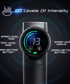 Fusion Black Pro Muscle Massage Gun Deep Tissue Percussion Muscle Massager Gun for Athletes Pain Relief Therapy and Relaxation, Percussion Therapy Chiropractor Spa Massager, Body Massager 21 71mQ4NpoNL
