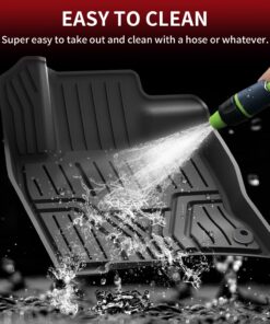 LASFIT Floor Mats Fit for Honda Civic 2016-2021 1st & 2nd Row Set, All Weather TPE Car Liners Black 27 71mQQQOyIGL