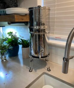 Medium Berkey Base Stainless Steel Stand Raises Your Big Berkey Water Filter System 6" Above Countertop for Easier Dispensing of Filtered Water Medium - 9" Diameter Fits Big Berkey 16 71mRAOSdC3L