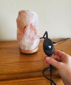 Himalayan Glow HS-1003 Himalayan Hand Carved Crystal Salt Lamp with Wooden Base, 6-7 LBS, Pink 52 71mRCoXGtxL