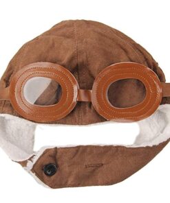 Alternative view of Happy Will Baby Pilot Hat Warm Aviator Cap with Earflaps Unisex Kids Fleece Winter Protect Beanie Hat for Kids Boys Girls Brown