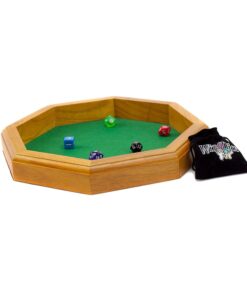 Alternative view of 12-inch Felt-Lined Wooden Dice Trays by Wiz Dice (Octagon)