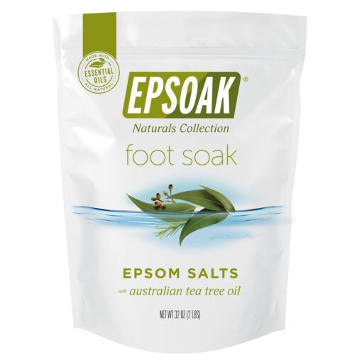 Tea Tree Oil Foot Soak with Epsoak Epsom Salt - 2 Pound Value Bag - Made in The USA 2 Pound (Pack of 1)