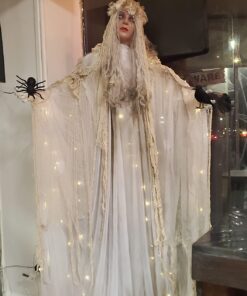 Fun Express Indoor and Outdoor Halloween Decorations - Ransform Your Home Intohaunted House with Our Lifesize Ghost Girl Bride Scary Halloween Decorations, Instill Fear with The Flashing Red Eyes 23 71mSMpRxfL