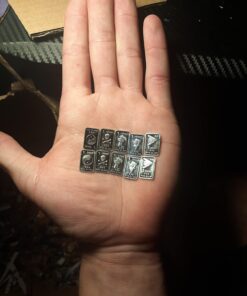 TEN One Gram .999 pure Silver Bars with random designs in a jewelry pouch (Original Version) 25 71mSV2rq2LL