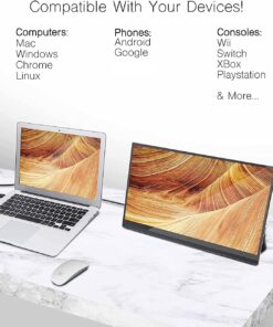 Alternative view of SideTrak Solo Pro Portable Monitor 15.8” FHD 1080P LED Anti-Glare IPS Screen | Works with Mac, PC, Chrome, PS4, Xbox & Switch | Powered by USB or Mini HDMI | Built-in DisplayPort, Speakers & HDR Non-Touchscreen