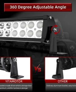 YITAMOTOR LED Light Bar 14inch 72W Led Work Light Spot Flood Combo Led Pod Light Offroad Light Led Fog Light Truck Light Driving Light Boat Light Compatible with Truck Pickup SUV ATV UTV , Black 1 15 71mSs472dfL