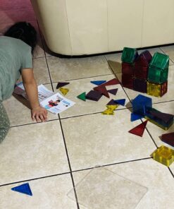 Shapemags 100 Piece Set 100 Pcs Magnet Building Tiles Magnetic Blocks - 5 Shapes Basic Starter Set 3D Construction Building Blocks Magnetic Tiles Set for Kids 19 71mTgoJGznL