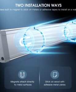 Under Cabinet Lights,40 LED Rechargeable Battery Operated Motion Sensor Light Indoor, 2 Pack Magnetic Dimmable Closet Lights, Wireless Under Counter Lights for Kitchen, Stairs (White Light) 10inch 27 71mTtXYp0cL