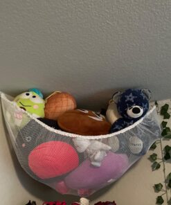 Handy Laundry Jumbo Toy Hammock, Organize Stuffed Animals or Children's Toys, Looks Great with Any Decor While neatly organizing Kid's Toys and Stuffed Animals, Expands to 5.5 feet, White 25 71mUh5H7oKL
