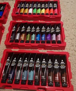 Arteza Acrylic Paint Set, 100 Colors, 0.41 fl Oz /12ml Tubes of Craft Paint, Heavy-Body, Glossy Finish, Colorful Addition to Your Art Supplies 100 x 12ml (0.41 fl oz) Craft 59 71mUwSTH1iL