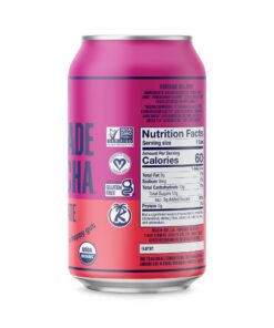 Health-Ade Canned Kombucha Tea Organic Drink, Fermented Tea with Living Probiotics, Detoxifying Acids, Supports Gut Health, Non-GMO, Vegan, Gluten Free, 12 Pack (11.5 Fl Oz Cans), Pomegranate Kombucha in Cans 15 71mUx7iJ2uL