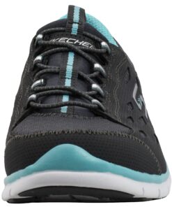 Skechers Sport Women's Gratis Bungee Fashion Sneaker 6 Charcoal/Aqua 8 71mV1WkOmrL