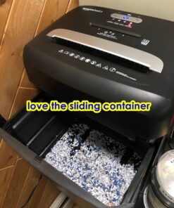 Amazon Basics 12 Sheet (new model) Micro Cut Paper and Credit Card CD Shredder With 6 Gallon Bin, Black 12 Sheet (new model) 49 71mW09cOpaL