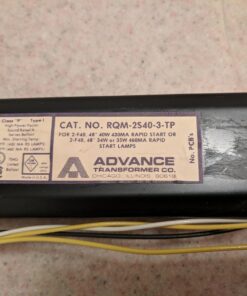 Robertson 3P20132 Fluorescent eBallast for 2 F40T12 Linear Lamps, Preheat- Rapid Start, 120Vac, 50-60Hz, Normal Ballast Factor, NPF, Model RSW234T12120 /A 31 71mX2wNYv4L