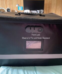 EXLIFBAG File Organizer, Fireproof File Box with Lids, Important Document Organizer Box with Lock, Portable File Folder Organizer with Handle Black 1 Layer 87 71mXCTIYxkL