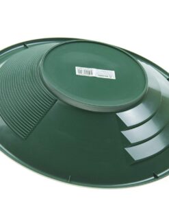 SE 14 Inch Gold Panning Pan - Dual Riffles for Easier Mining and Prospecting, Green 14" 19 71mY8CdH1XL