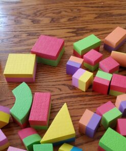 Click N' Play Foam Blocks, Soft Building Blocks and Stacking Block Toy Set For Toddlers| Perfect Bath Toys, 60 Count with Carry Tote | Great Gift for Toddler, Baby, Kids, Boy, and Girl Ages 1-3, 4-8 17 71mYFuXWBhL