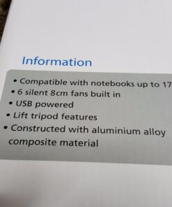 AICHESON Laptop Cooling Pad 2 1000RPM Fans Portable Computer Cooler, Blue LEDs, S007 65 71mYGnwOAkL