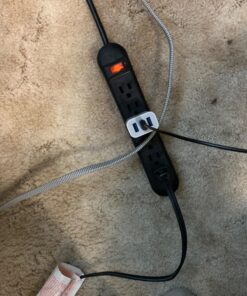 Amazon Basics Rectangular 6-Outlet Surge Protector Power Strip, 6-Foot Long Cord, 790 Joule - Black 1-Pack 25 71mZTmF8pL