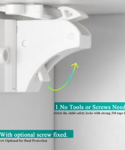Vmaisi Adhesive Magnetic Cabinet Locks (12 Locks and 2 Keys) Standard 12.0 23 71mc5T8H L