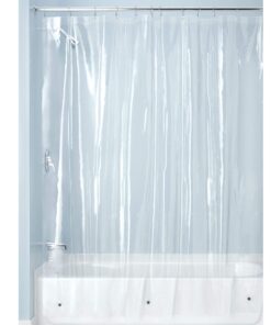 Alternative view of iDesign Waterproof PEVA Plastic Shower Curtain Liner for Use Alone or With Fabric Curtain, 72” x 72”, Clear 72" x 72"