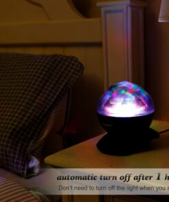 Aurora Northern Light Projection LED Night Light Lamp with 8 Lighting Mode & Speaker, Relaxing Light Show for Baby Kids and Adults, Mood Light for Baby Nursery Bedroom Living Room (Black) Blue,Green 24 71mcjeefgfL