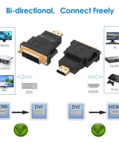 Rankie 2-Pack HDMI (Male) to DVI (Female) Adapter (Black) 9 71mcz8RNMYL
