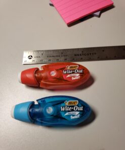 BIC Wite-Out Mini Twist Correction Tape, White, Tear-resistant, Compact and Film-Based Tape, 2-Count Pack (WOMTP21-WHI) (Packaging May Vary) 25 71mdu5y XqL