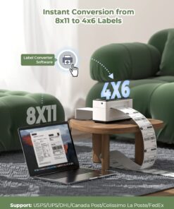 MUNBYN P941 4x6 Thermal Shipping Label Printer, USB, Monochrome, Compatible with Windows, macOS, ChromeOS 18 71me8nYhXL