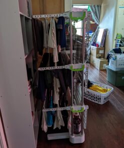 Newerlives BR505 3-Tier Collapsible Clothes Drying Rack with Casters, Laundry Drying Rack, Stainless Steel Hanging Rods, Indoor & Outdoor Use 39 71mf9SU8W5L 1